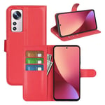 Xiaomi 12 Lite      Pu Wallet Case    [Red]