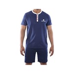 Serge Blanco Homme Serge Blanco Pyjama Ser/1/Enc Ensemble de pijama, Bleu, 3XL