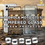 2-Pack Motorola Moto G73 (5G) - Härdat Glas 9H -Super kvalitet 3D Skärmskydd