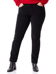 BOSS Womens Fran STR MR C 1.0 Regular-fit Jeans in Cotton-Blend Velvet Black