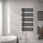 Iron em Design Radiateur Anthracite - 600 x 1200 mm - avec Elément Chauffant Electrique 900W - Sèche-Serviettes pour Salle de Bain - Ecd Germany