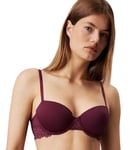 Calvin Klein Soutien-Gorge Balconnet Femme Lightly Lined Stretch, Rouge (Mauve Wine), 95D