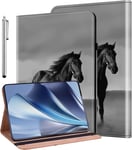 Étui De Protection Pour Lenovo Tab P12 12,7"" 2023, Avec Porte-Stylo, En Cuir Synthétique De Qualité Supérieure, Élégant, Pour Tablette Lenovo Tab P12, Cheval Noir