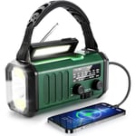 Nödvevradio, 10000mAh batteri - NOAA/AM/FM väderradio - LED-ficklampa och läslampa - SOS-alarm - Xin