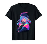 Anime and Cats Manga Girl with a Cat Anime Lover T-Shirt