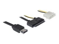 Delock Power Over Esata Cable - Power Over Esata-Kabel - Esatap (Hann) Til 4-Pin Intern Strøm, Sata-Kombo - 1 M