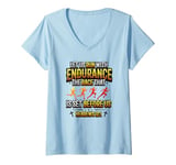 Womens Let Us Run With Endurance The Race Marathon Running V-Neck T-Shirt