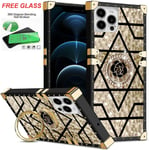 Glitter Bling Case Diamond Ring Holder Shockproof Phone Cover For Samsung Phones