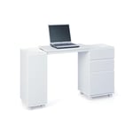 Inter Link - Meuble / bureau extensible, coloris blanc, 66 x 72 x 36 cm