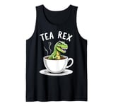 Tea Rex T-Rex Tea Lover Dinosaur Pun Joke Tank Top