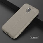 Samsung Galaxy J3 Pro/J3 2017      Leather Texture Case    Grey