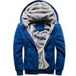 Herr Sherpafodrad Jacka Tjock Sherpa Huvad Tröja Present Blue 2XL