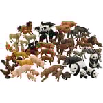 Leksaksdjur, stl. 4-14 cm, 63 st./ 1 set