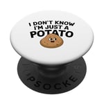 I Don't Know I'm Just A Potato Funny Kawaii Patate Saying PopSockets PopGrip Adhésif