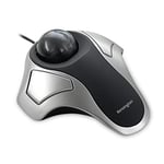 Kensington Orbit TrackBall - Souris TrackBall ergonomique filaire pour PC, Mac et Windows avec conception ambidextre, suivi optique et boule de 40 mm - Gris sidéral (64327EU)