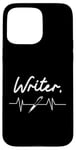 Coque pour iPhone 15 Pro Max Écrivain Auteur Heartbeat and Pen