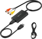 Adaptateur Rca Vers Hdmi 1080P Av Vers Hdmi - Adaptateur Rca Vers Hdmi Avec Câble Hdmi Pour Ps2/Ps3/Xbox/Snes/N64/Stb/Vhs/Vcr - Dvd - Prend En Charge Pal/Ntsc[VID064519]