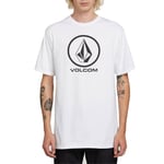 Volcom Men's Crisp Stone Short Sleeve Tee T-Shirt, White, XL