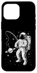 Coque pour iPhone 16 Pro Max Funny Planet Astronaute Galaxie Espace Astronaute Pêche