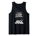 I Speak Fluent Crossword, Funny Crossword Puzzle Tank Top