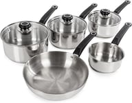 Morphy Richards Equip 5-Piece Pan Set - Stainless Steel