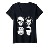 Marvel X-Men Wolverine Cyclops Storm Colossus Floating Heads T-Shirt avec Col en V