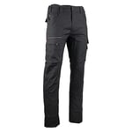 LMA 1425 BASALTE Pantalon en Tissu Canvas Extensible, Noir, Taille 36