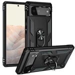 Google Pixel 6 Pro 5G Military Armour Ring Case Black