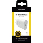 Smartline 20W USB-C Väggladdare med Power Delivery, vit