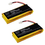 2x Batterie pour casque audio Cardo Scala Rider G4 Scala Rider G9 Scala Rider G9X - BAT00002, BAT00004, WW452050-2P, ZN452050PC-1S2P 800mAh