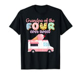 Grandpa of the FOUR ever Sweet ice-cream Truck 4th Birthday T-Shirt