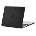 EooCoo Mate Coque Compatible avec MacBook Air 13 M2 M3 13,6 Pouces 2024 2022 A2681 A3113 avec Touch ID, Coque Rigide en Plastique - Noir Mat