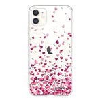 Evetane - Coque Silicone Compatible iPhone 11 - Protection Intégrale 360, Fine et Transparente - Coque Avant & Arrière - Haute Résistance - Confettis De Coeur