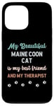 Coque pour iPhone 13 Pro Max Maine Coon Cat, maman, père, propriétaire, amoureux, thérapeute et ami