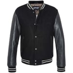 Blouson Schott  Blouson Teddy homme  Ref 58398 Noir/Noir