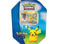 Pokebox Pikachu - 60 Pv - Carte Francaise A Collectionner - Set Boite Metal Bleu + 1 Carte Tigre