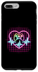 Coque pour iPhone 7 Plus/8 Plus Gamer Heartbeat Vaporwave Retro Console Player années 90