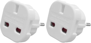 Jsdoin EU Travel Adapter, UK to European Plug Adapter, Europe Converter Type C,