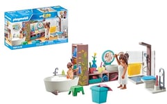 Playmobil 71611 myLife: Bathroom, including two figures and numerous accessories, made from over 80% recycled and bio-based materials, detailed play sets suitable for children ages 4+