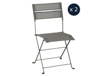 2 chaises de jardin pliante Latitude Monochrome Romarin - Fermob