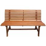 Banc de parc en eucalyptus moreno huilé - 140 cm / 3 places - Banc de jardin en bois fsc