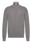 Cotton Pique Half Zip Grey GANT