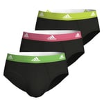 adidas 3P Active Flex Cotton Brief Multi-colour-2 bomull Small Herre