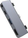 Hyper HyperDrive USB-C 4-i-1 dockingstasjon for iPad (stellargrå)