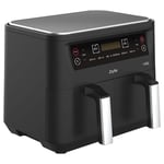 Zyle ZY213AF Black 2460-Watts LCD Touch Screen 9L Capacity Double Hot Air Fryer