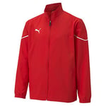 PUMA Teamrise Sideline Veste Jr pour garçon, Fille, Maillot de survêtement, 657328, Puma Red Puma Black, 176 cm