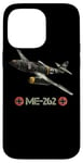 Coque pour iPhone 14 Pro Max La Seconde Guerre mondiale 2 avion de chasse allemand ME 262