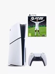 PlayStation 5 (Model Group - Slim) Console with DualSense Controller, White and EA Sports FC 25 Bundle