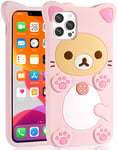 Koecya for iPhone 13 Pro Max Case 6.7" 3D Cute Cartoon Bear Phone Case Kawaii Fashion Cool Funny Bear Soft TPU Case for iPhone 13 ProMax Silicone Cover for Girls Kids Women PK