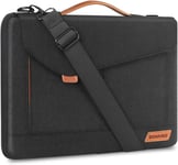 17-17.3 Pouces Sacoche Pour Ordinateur Portable Porte-Documents D'Affaires Sac À Dos Compatible Avec 17.3"" Dell Computer/Hp Pavilion 17/Msi Gs73Vr Stealth Pro/Lenovo/Asus,Noir